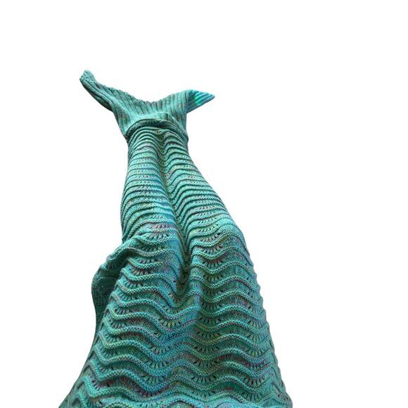 Crochet Mermaid Tail Blanket Teen Adult  Premium High Quality Handmade afghan - Picture 1 of 5